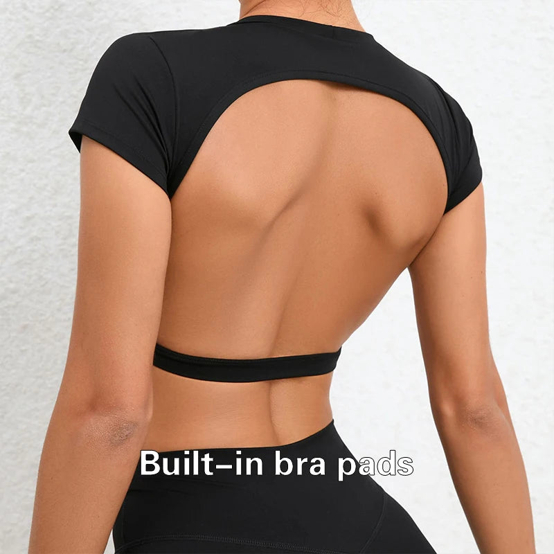 T-shirts de sport dos nu