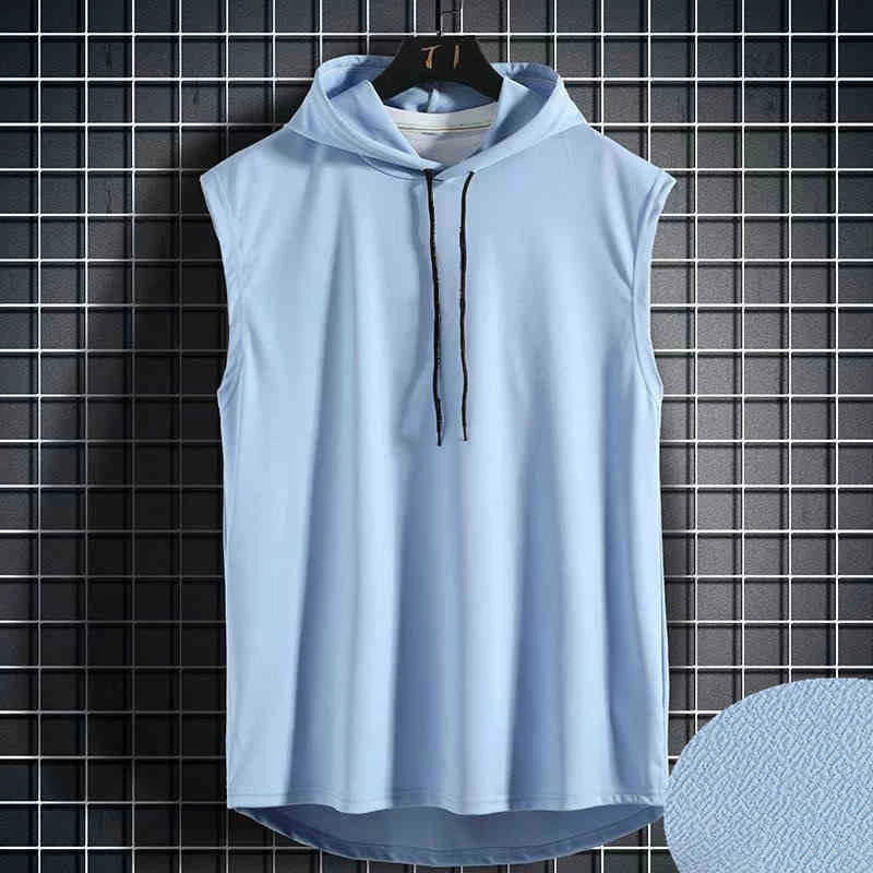 Pull débardeur sans manches à capuche