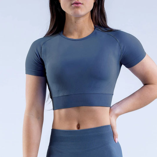 T-shirt à manches courtes crop top